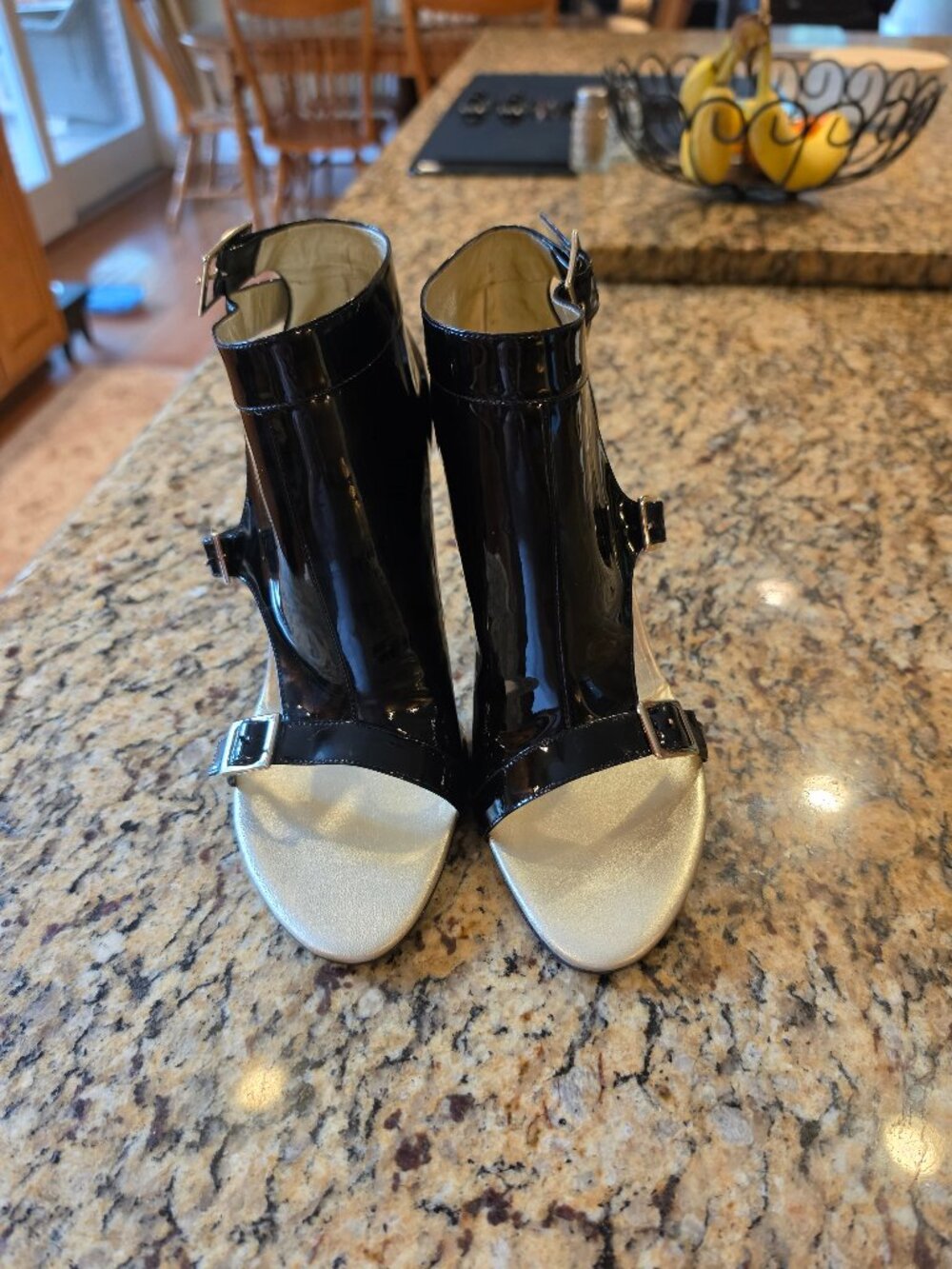 Roger Vivier Black Patent Ankle Bootie